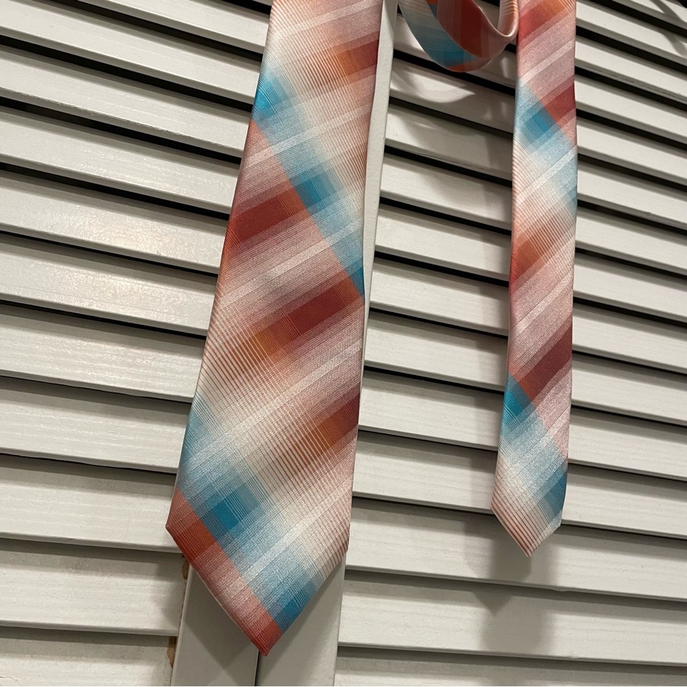 Slim Tie - Red/Blue/White Plaid